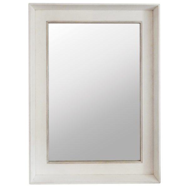 Set Back Mirror In Light Putty Finish