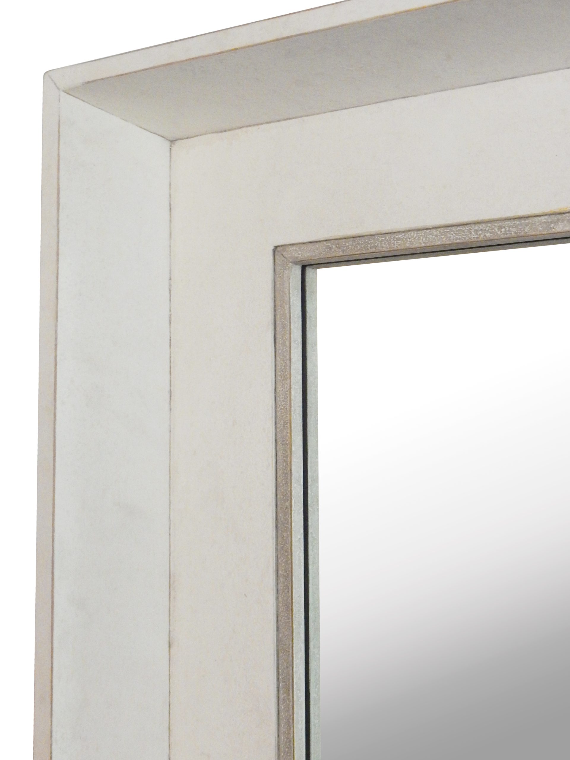 Set Back Mirror In Light Putty Finish - Image 5