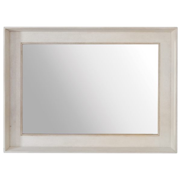 Set Back Mirror In Light Putty Finish