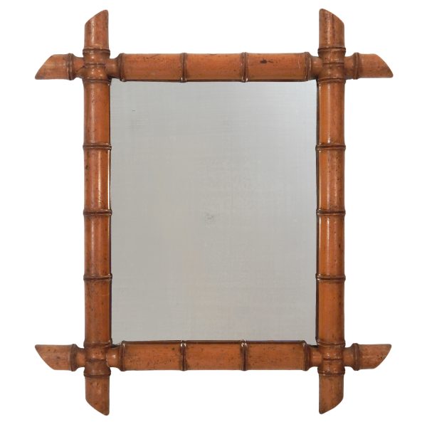 Vintage Faux Bamboo Mirror
