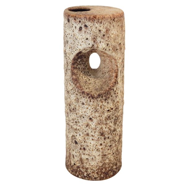 Tall Brutalist Fat Lava Vase