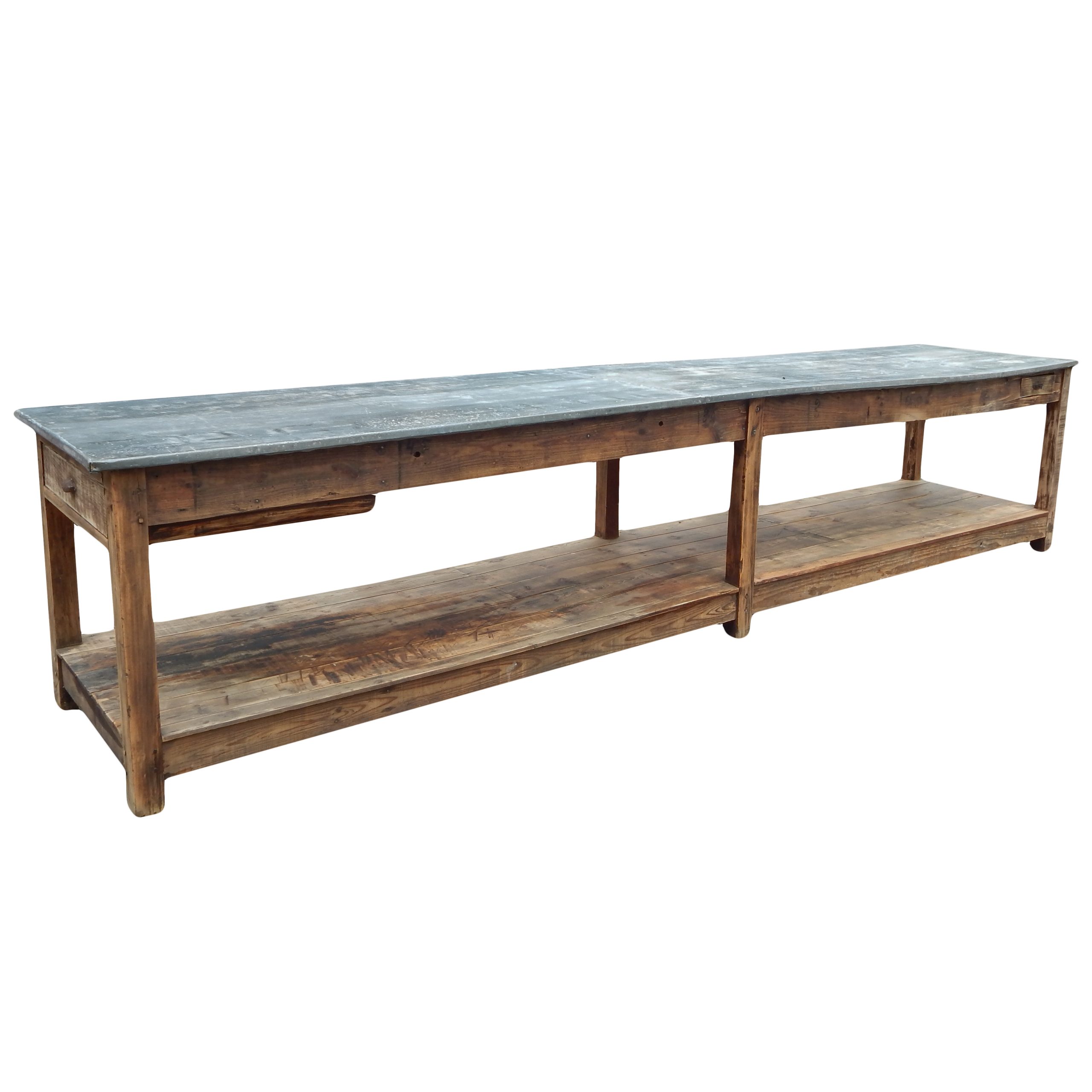 Very Long Zinc Top Table