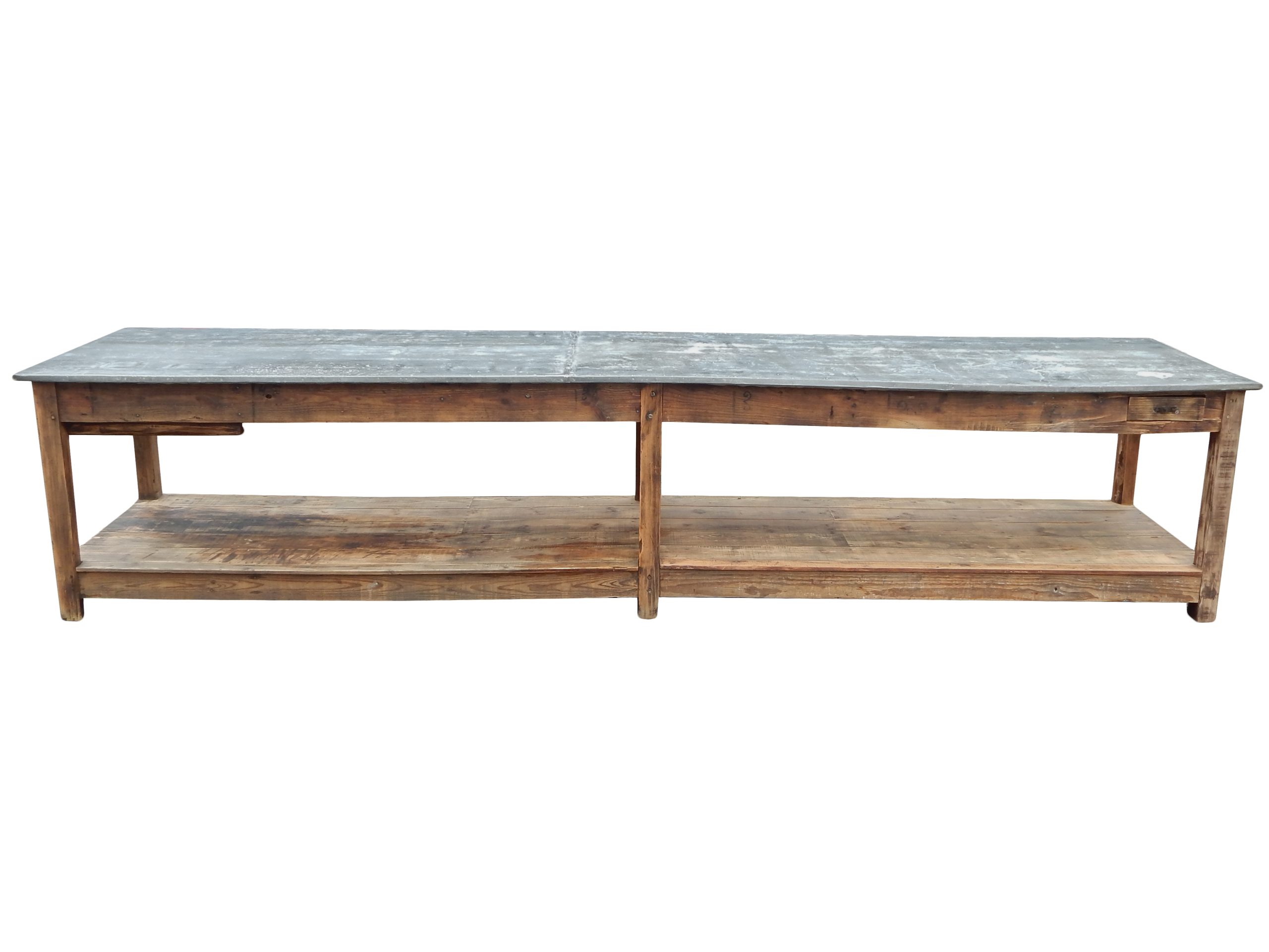 Very Long Zinc Top Table - Image 4