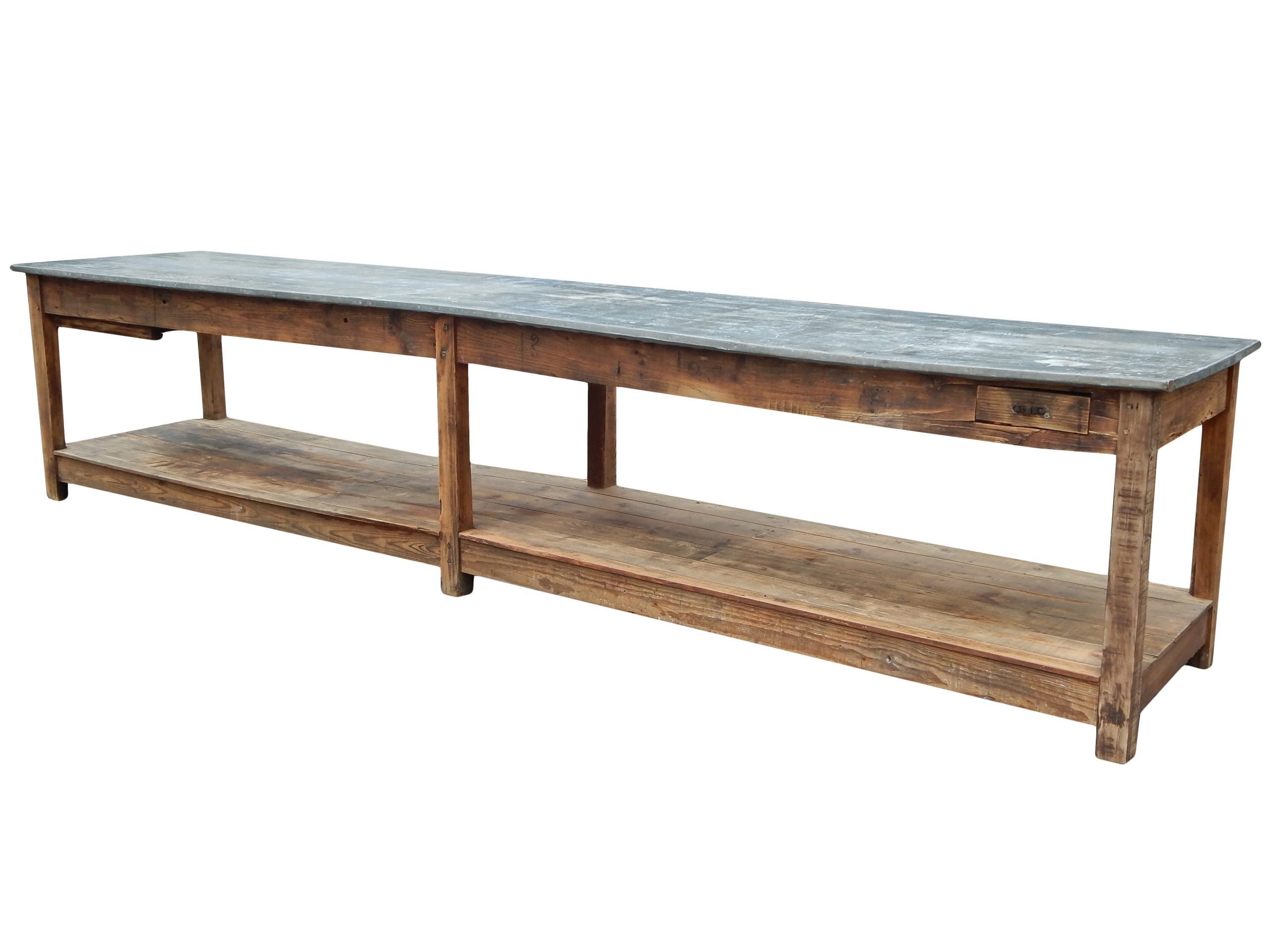 Very Long Zinc Top Table - Image 5