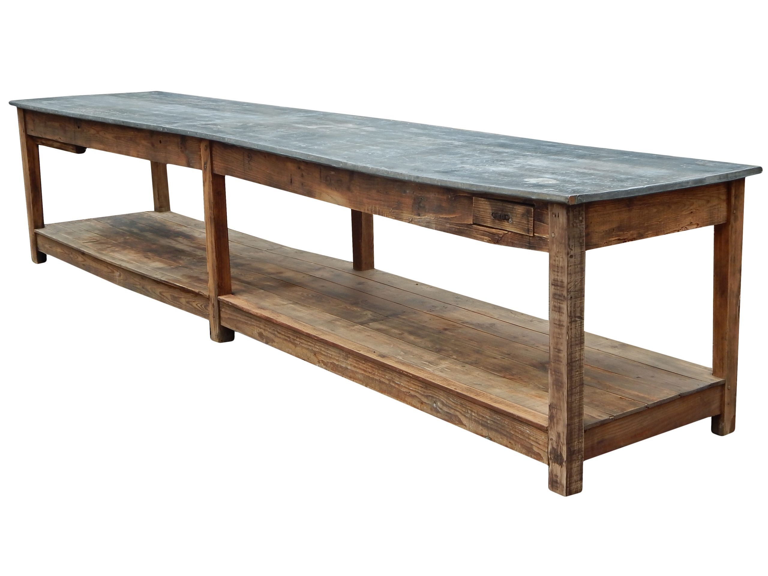 Very Long Zinc Top Table - Image 6