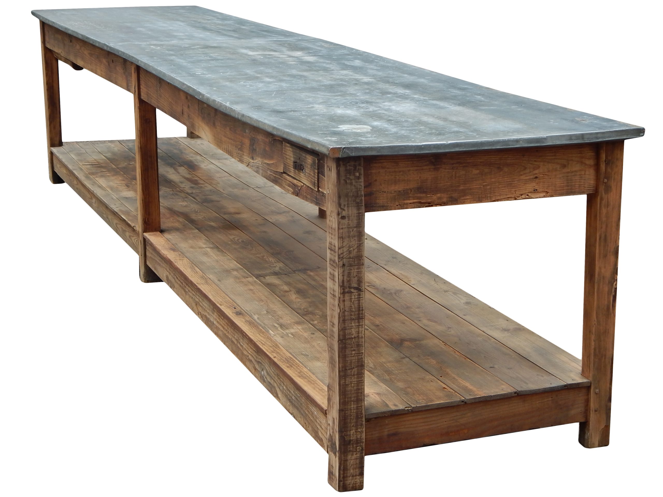 Very Long Zinc Top Table - Image 7