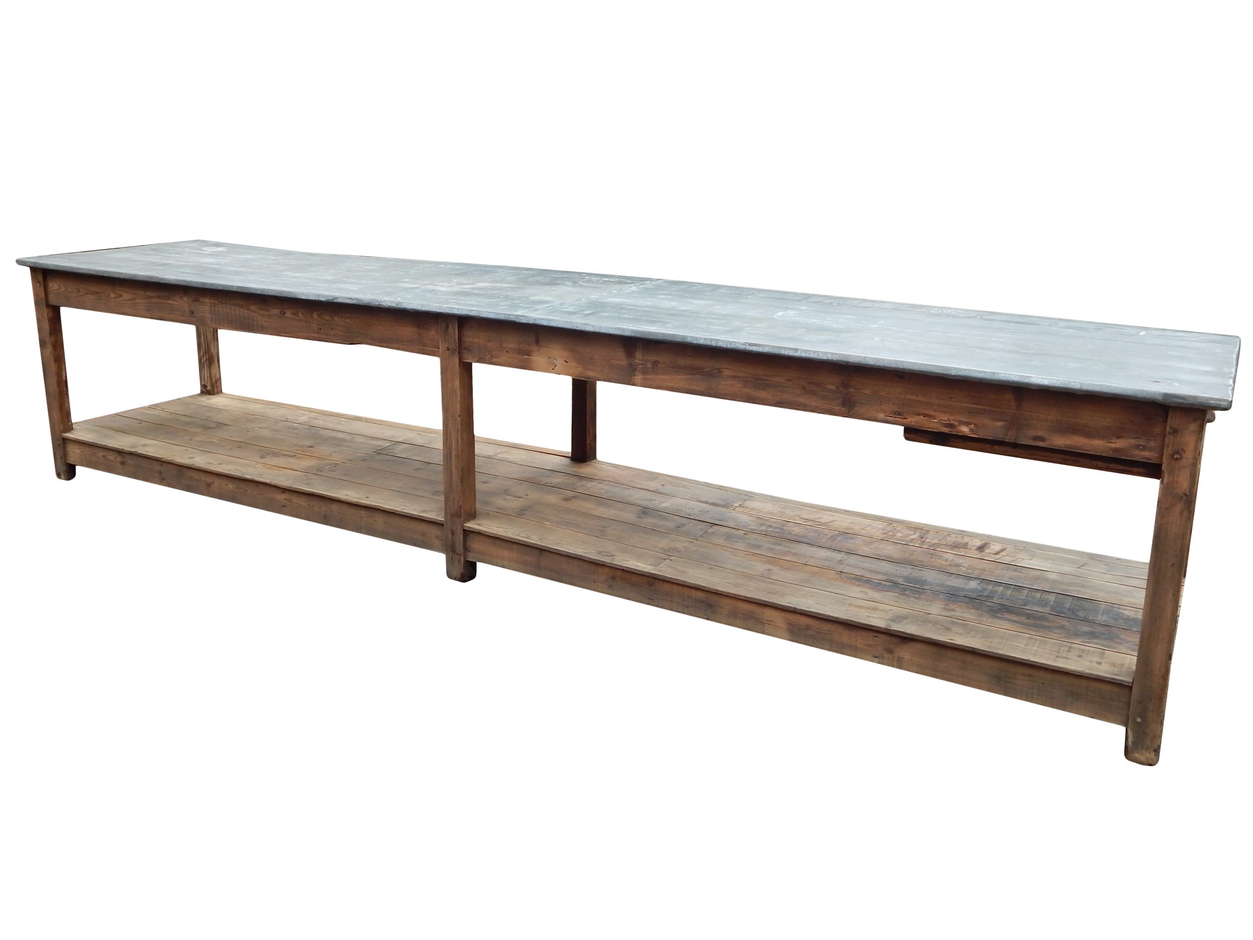 Very Long Zinc Top Table - Image 9