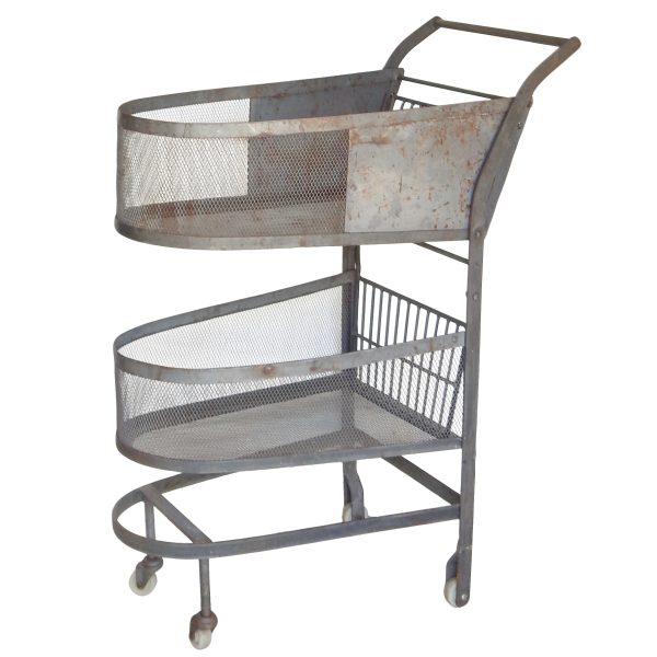 Early Metal Shopping Cart