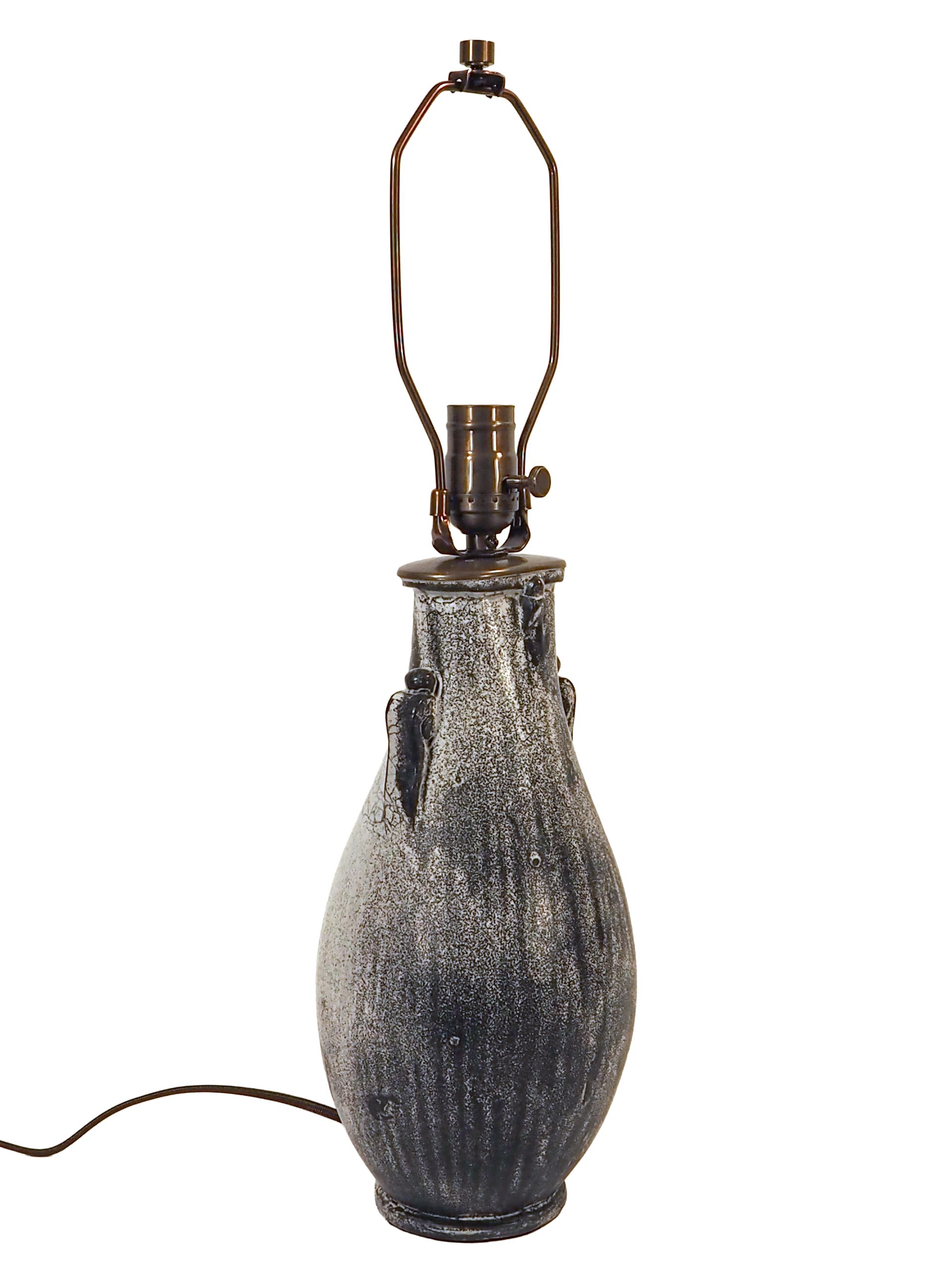 Studio Pottery Lamp by Svend Hammershoi - Image 3