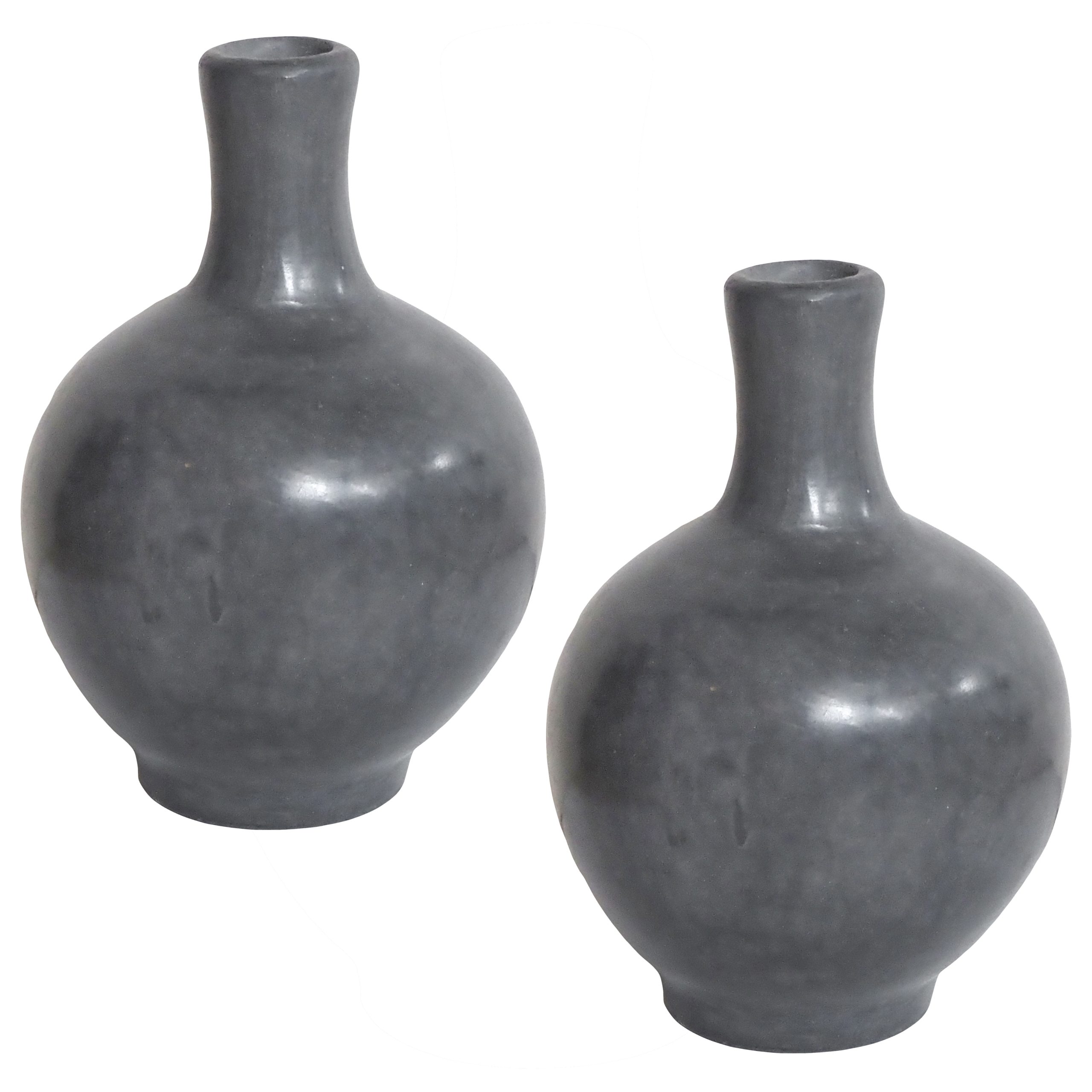 Ruby Beets Gray Long Neck Vase