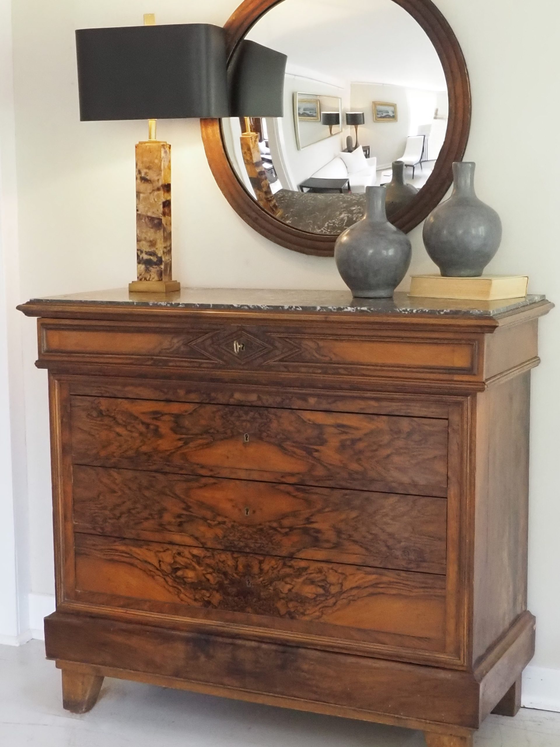 Ruby Beets Gray Long Neck Vase - Image 2