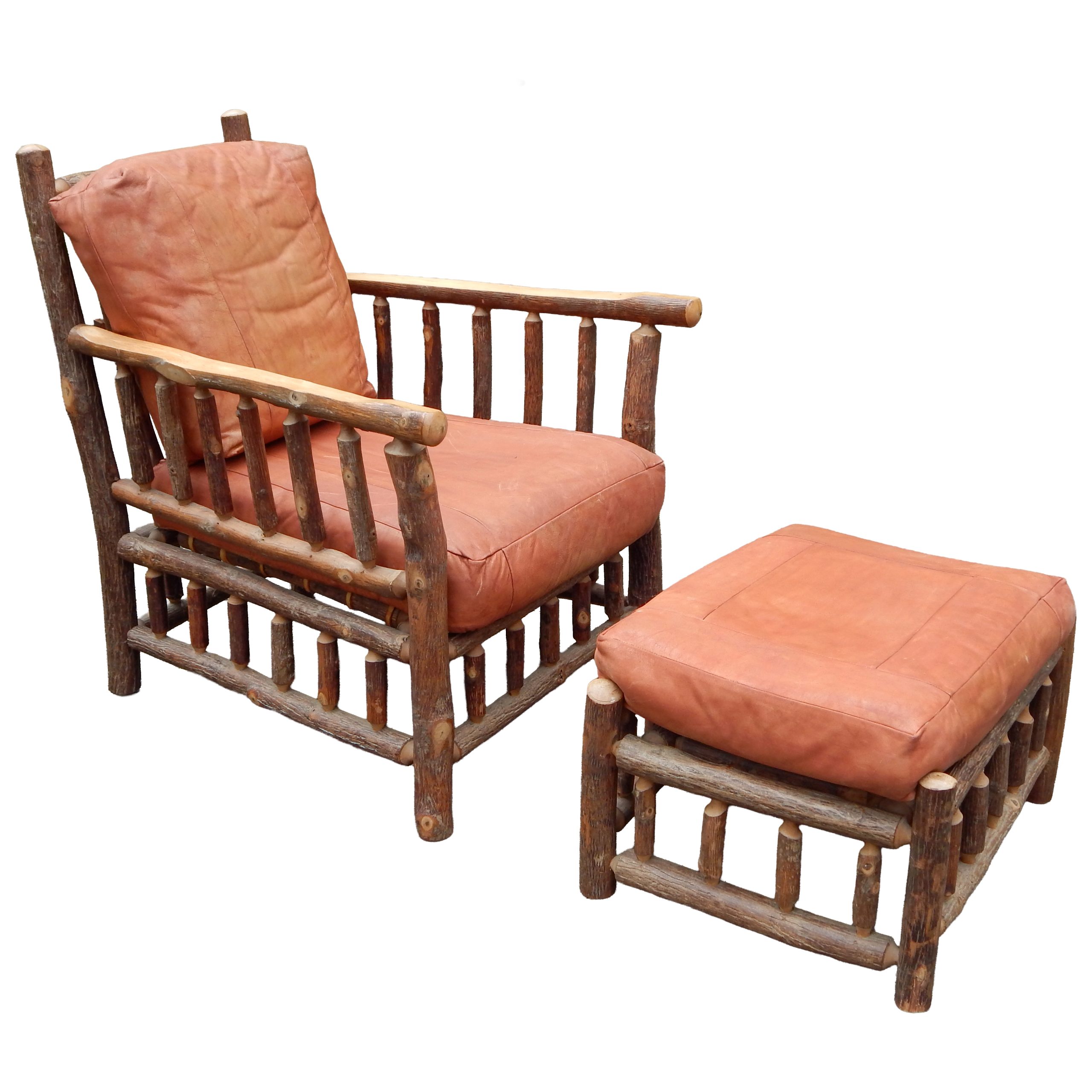 Adirondack Twig Lounge Chair & Ottoman