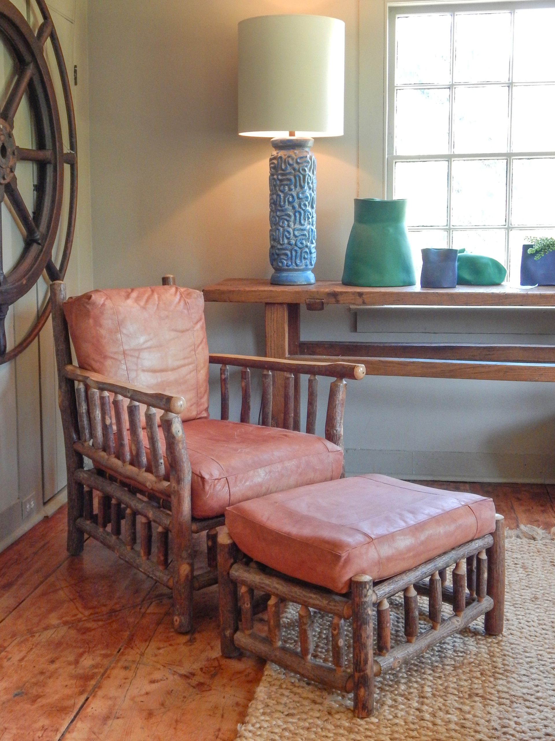 Adirondack Twig Lounge Chair & Ottoman - Image 2