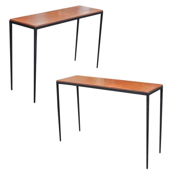 Leather Top Console Tables